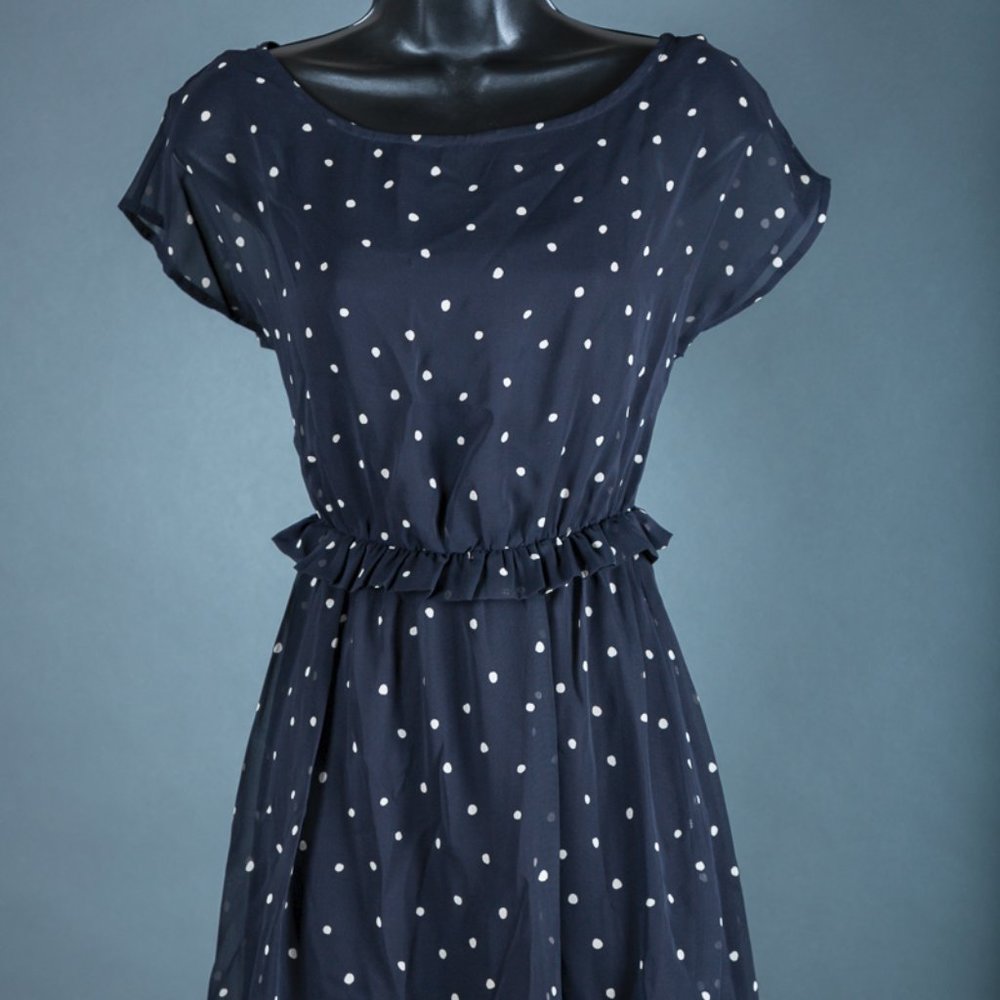 Vintage Vibes LUSH Short Polka Dot Dress Casual S Small